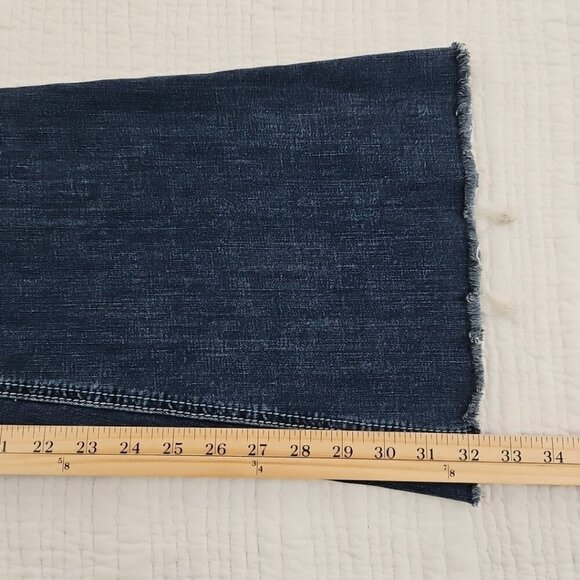Ariat Real Denim Women's Jeans Size 28R Med Wash Flair Leg Raw Hem Heavy Stitch - Picture 7 of 16